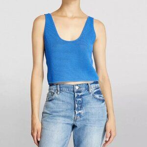 FRAME Crochet Sweater Tank (Blue) XS